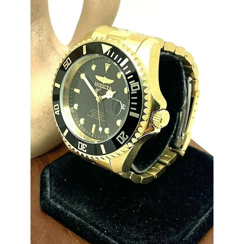 Invicta Black and Gold Men's Automatic Dive Watch
